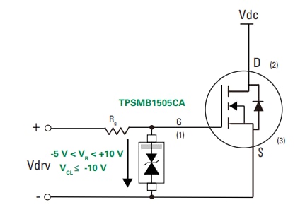 應用電路圖 - Littelfuse TPSMB非對稱式TVS二極體